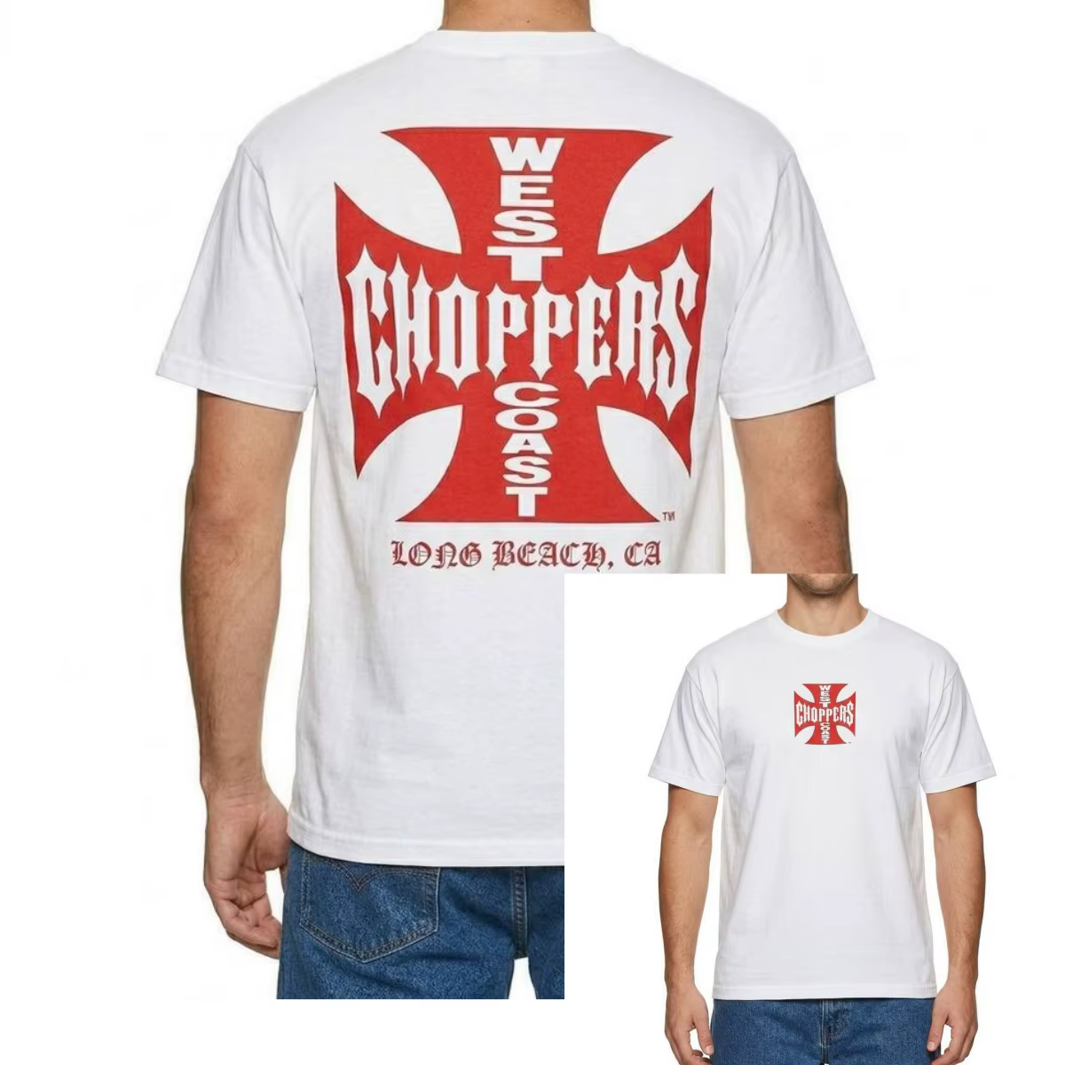 T-shirt graphique vintage West Coast Choppers 100% coton