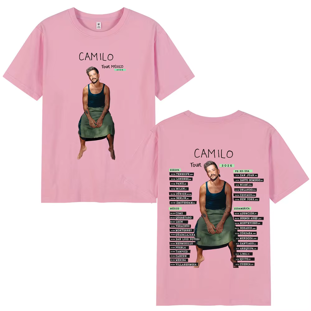 T-shirts de la tournée 2026 du chanteur Camilo