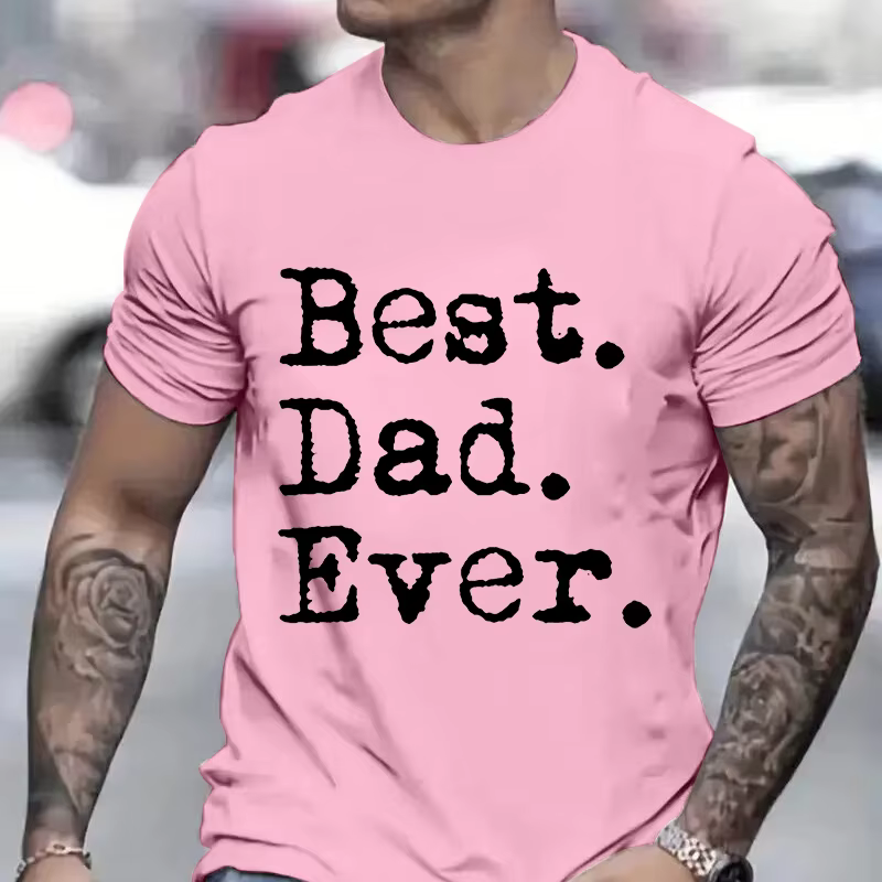 Meilleur papa jamais T-shirt pour hommes père famille mari grand-père drôle cadeau d'anniversaire graphique Streetwear