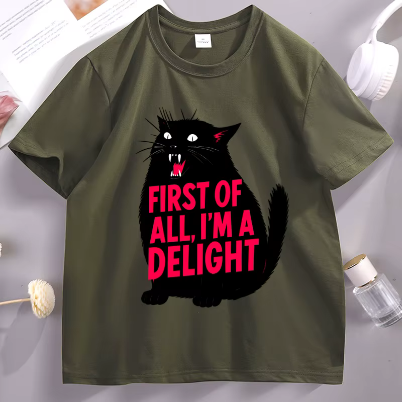 Premier d'All I'm A Delight T-Shirt chat drôle