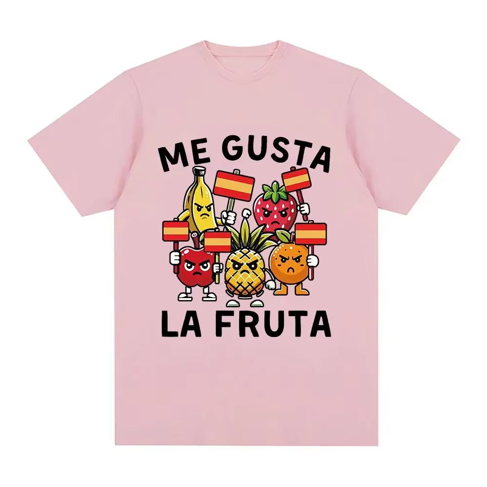 Me Gusta La Fruta T-shirt drôle j'aime les Fruits espagnol Meme imprimé T-shirts femmes