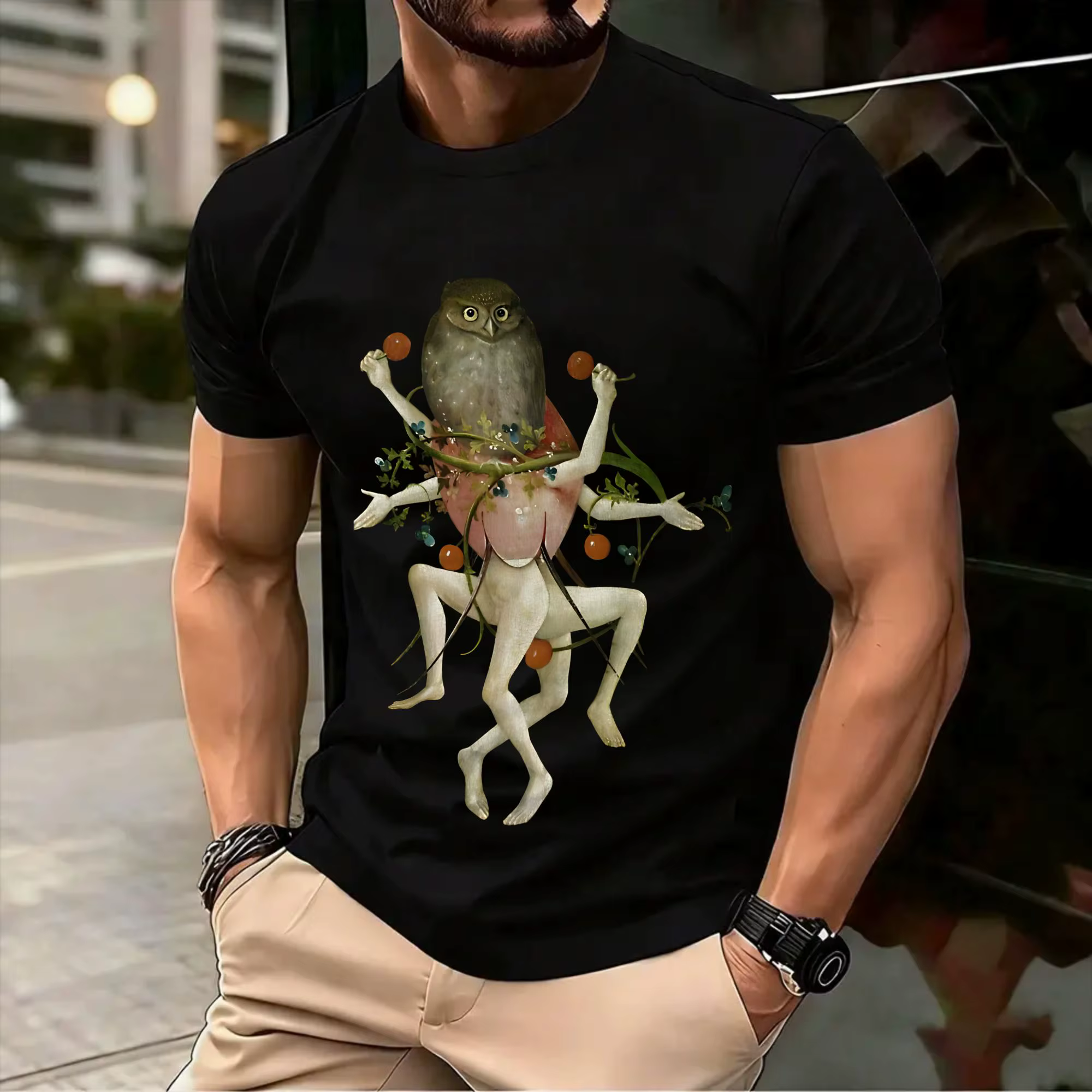 T-Shirt d'été en coton à col rond