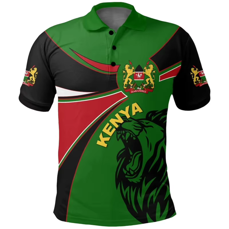 Polo imprimé 3D pour hommes