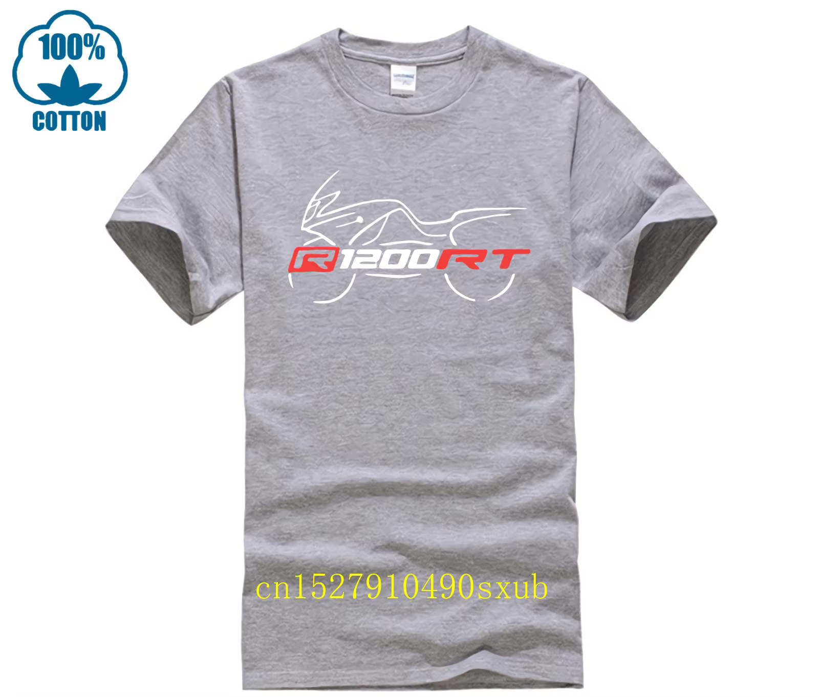 T-Shirt personnalisé R 1200 Rt Style moto gris Th Rt B13 col rond cool homme