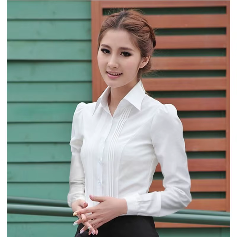 Chemisier de bureau blanc élégant pour femmes