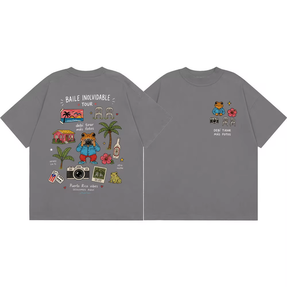 T-shirt Rapper Bad Bunny Debi Tirar Mas Fotos DTMF Album Merch