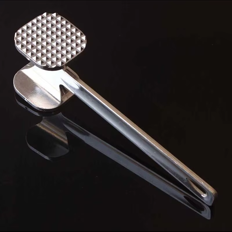 Marteau à viande double face en acier inoxydable, marteau à steak domestique, marteau à viande tendre, outils à main créatifs de cuisine, TMZ