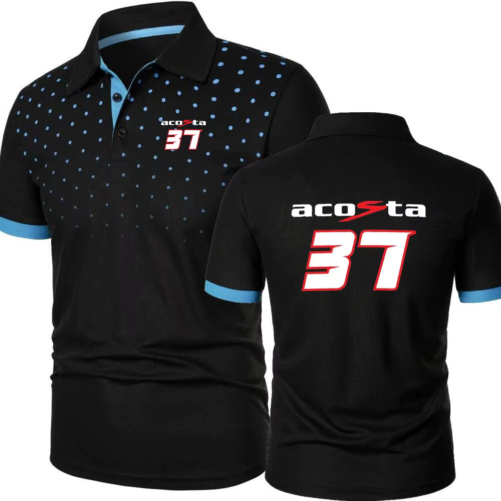 Polos Pedro Acosta 37 moto cavalier course t-shirt à manches courtes passionnés de plein air hommes Jersey classique