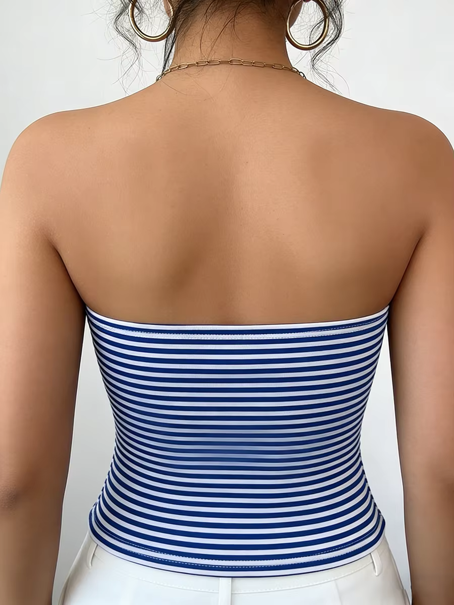 Haut tube sans bretelles pour femme