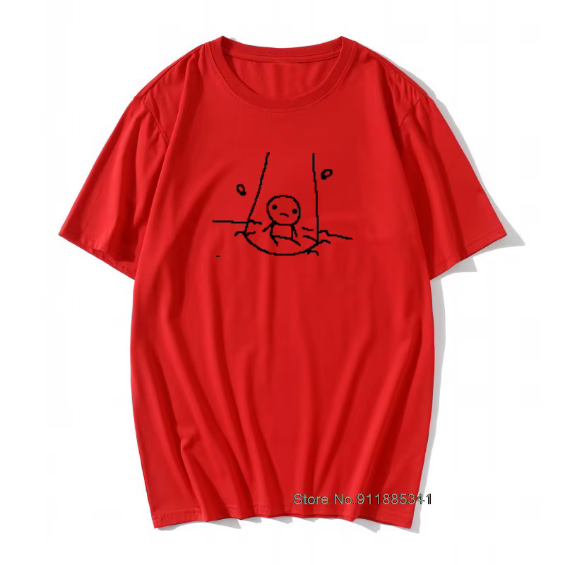 Bizarre hommes t-shirt la reliure d'Isaac T-Shirts couverture en coton drôle à manches courtes col rond
