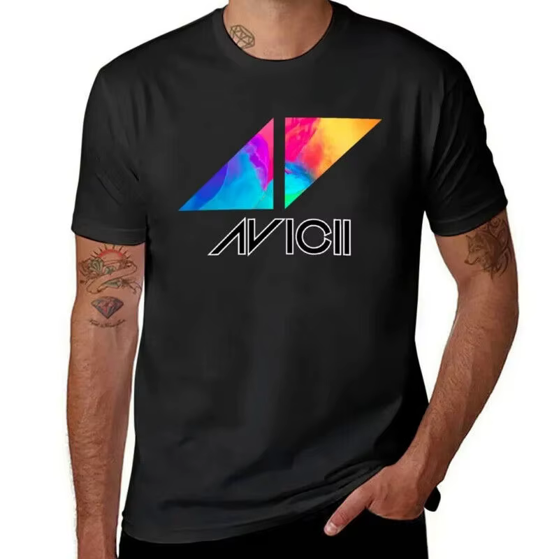 T-shirt Avici Heavyweight pour hommes, chemises graphiques Anime, nouvelle édition