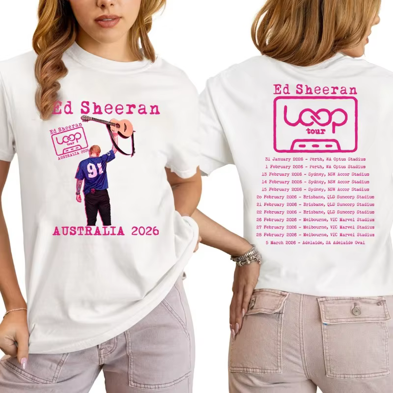 T-shirt imprimé graphique rétro des années 90 Hot Ed Sheeran, mode streetwear gothique pour femmes et hommes, haut oversize en coton, nouveau tee-shirt d'été