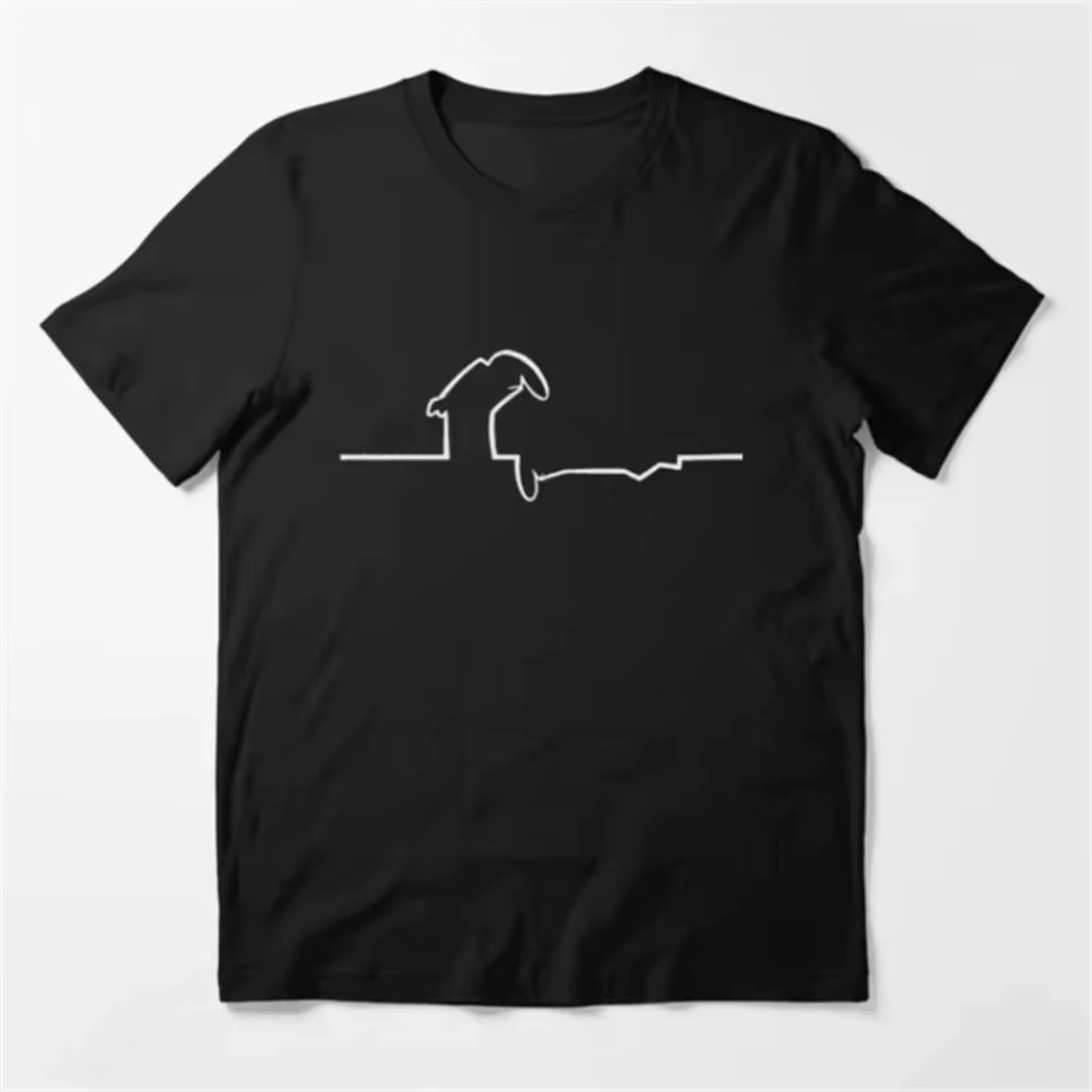 Drôle Meme hauts créatif La Linea la ligne Osvaldo Cavandoli TV T-Shirt hommes mode femmes t-shirts Streetwear