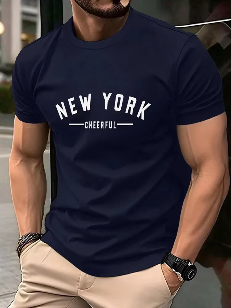 T-shirt pour homme de haute qualité 100% coton à manches courtes