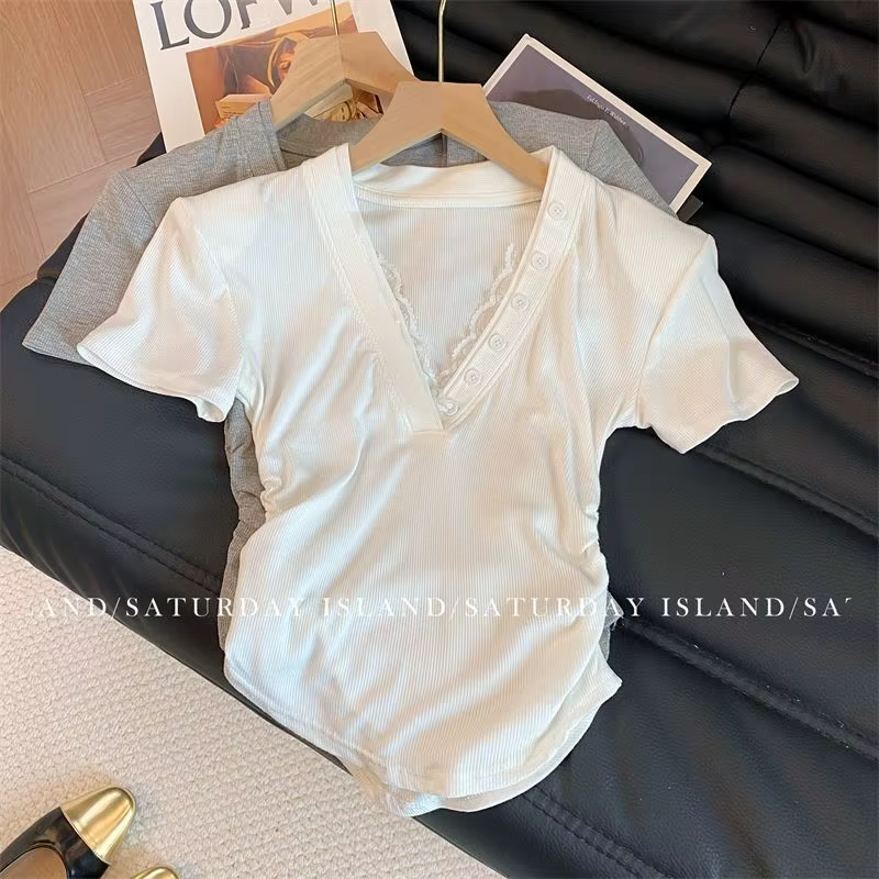 T-shirt d'été à manches courtes pour femmes
