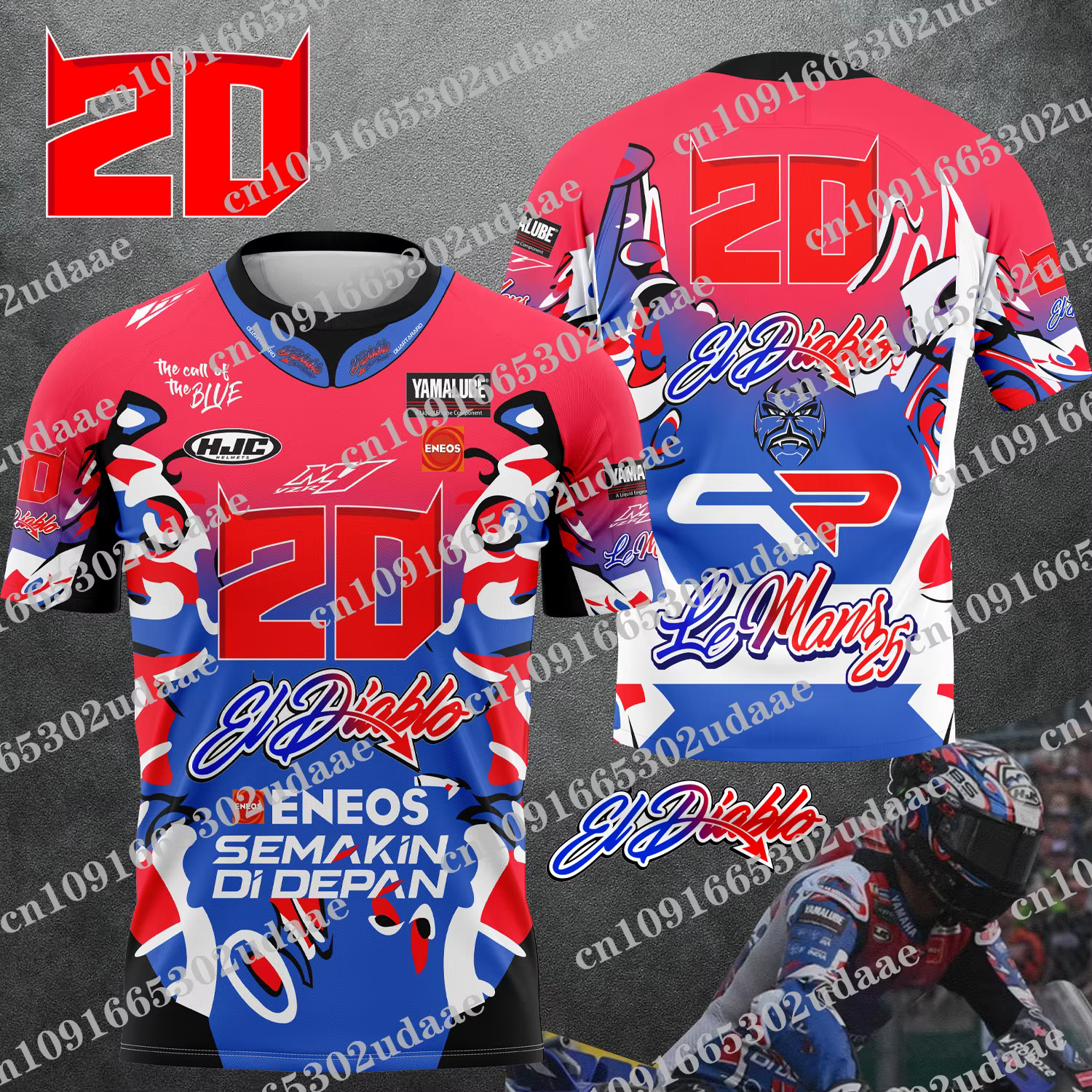 Nouvelle Moto de Course 2026 No. T-shirt à manches courtes pour hommes et femmes