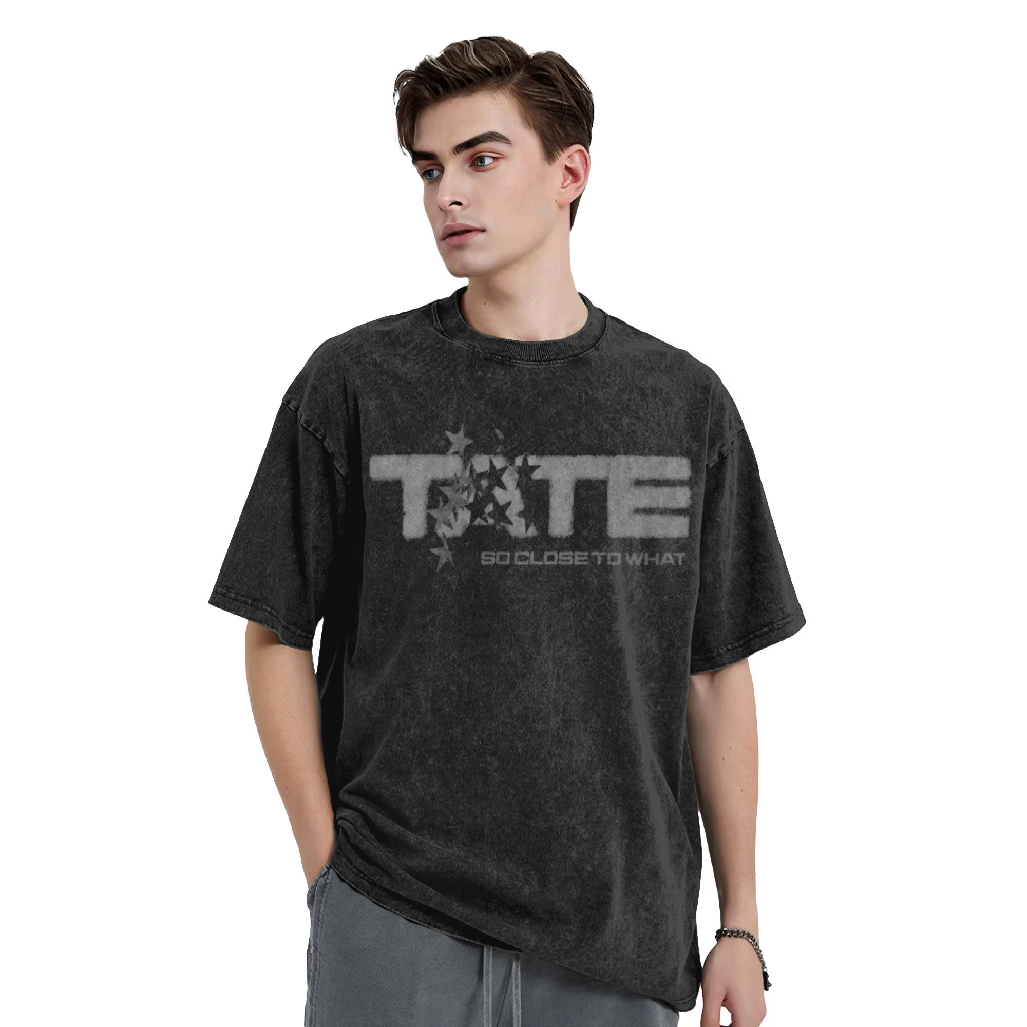 T8 maillot de Football Tate Mcrae lavé T-Shirts Streetwear Hip Hop Vintage T-Shirts hommes femmes 100% coton Harajuku imprimé