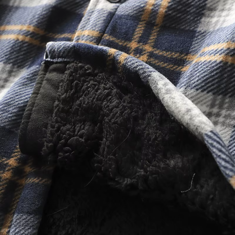 Chemise à carreaux en glouton lourd pour hommes