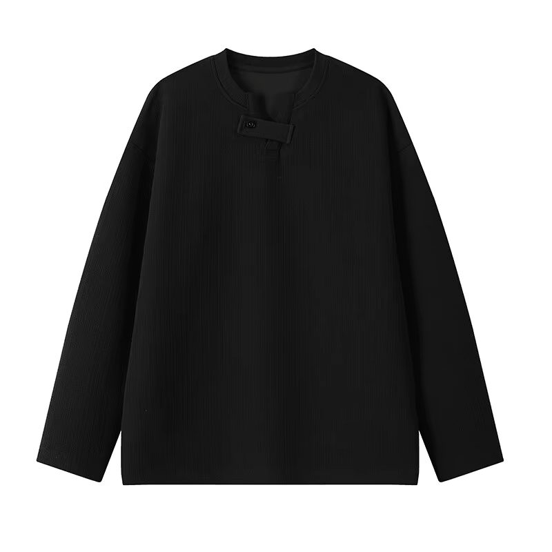 T-Shirt à manches longues et col en v pour hommes