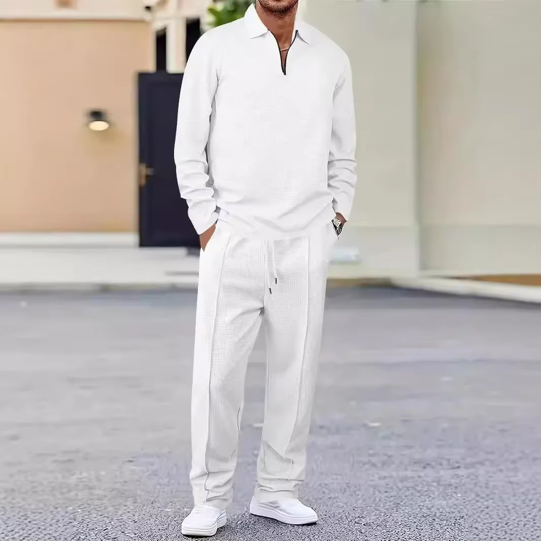 Polo et pantalon à manches longues pour hommes
