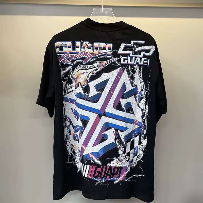 T-shirt vert avec logo Guapi White Revived V2 noir pour hommes et femmes