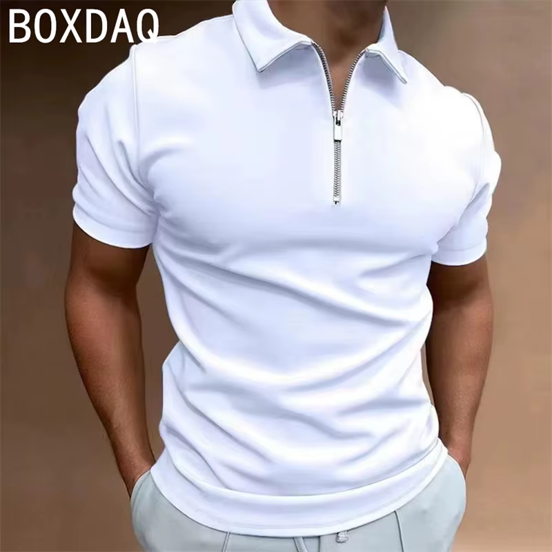 Polo de couleur unie pour hommes