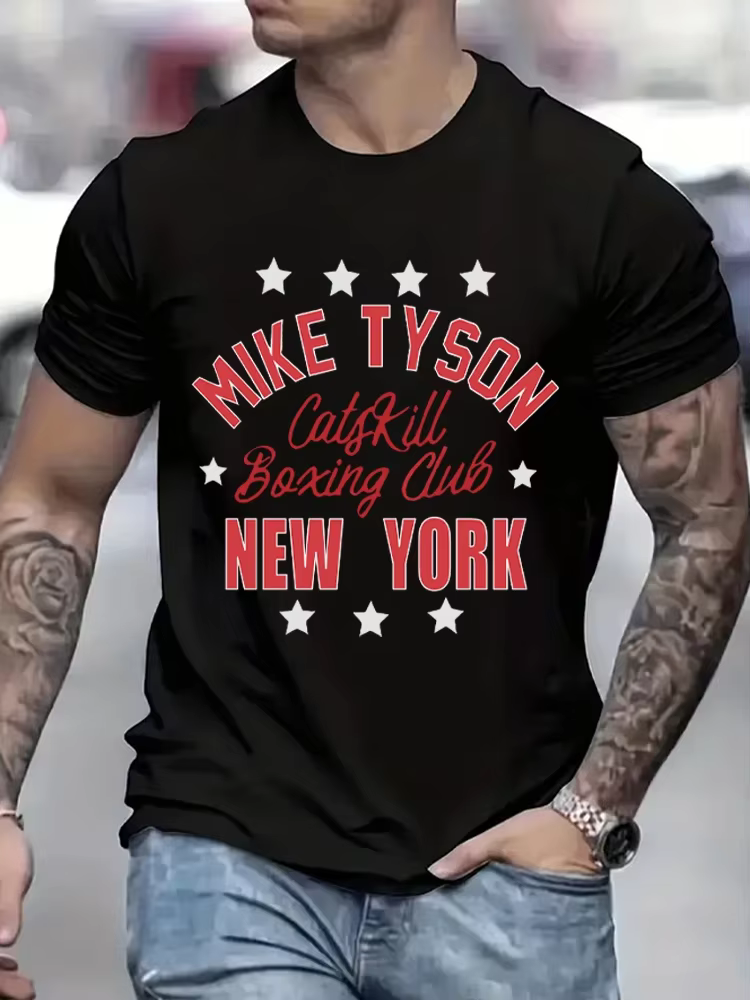 T-shirt imprimé boxe homme musclé