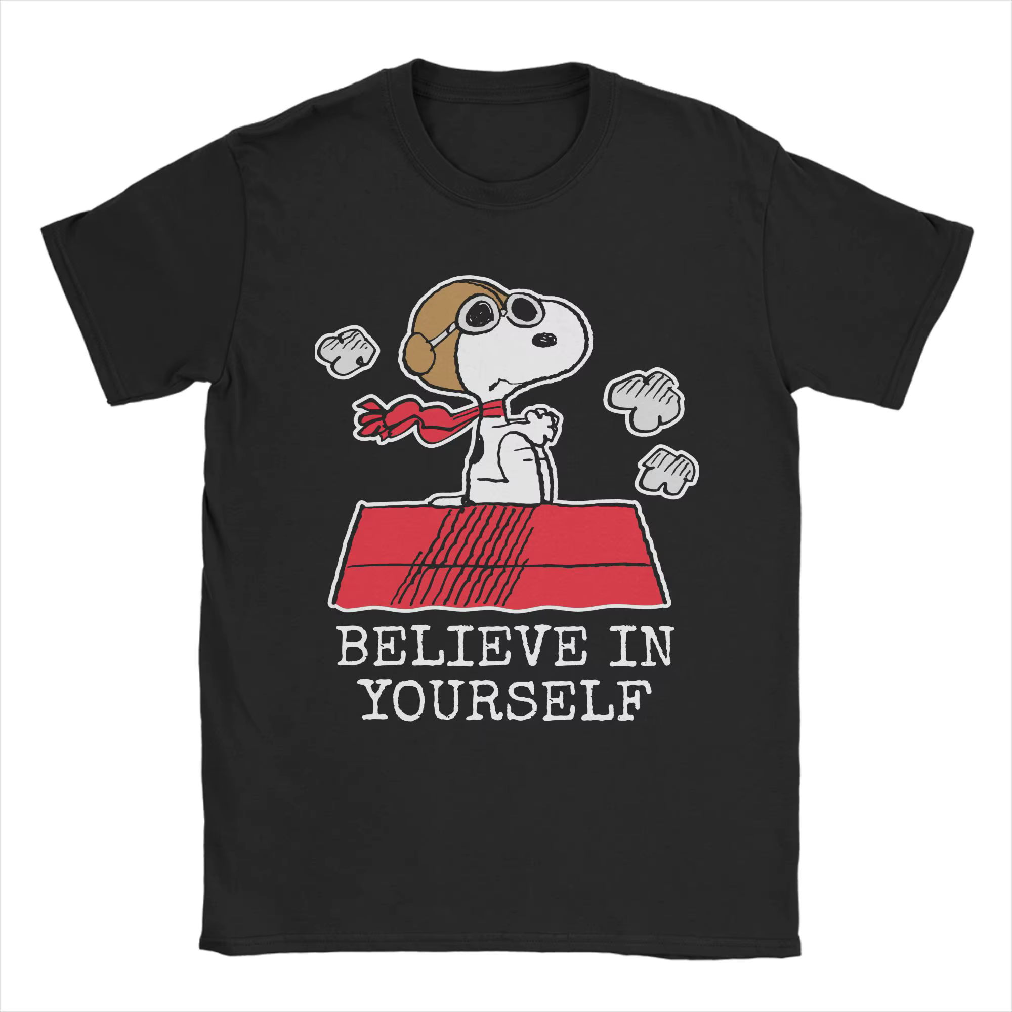 T-shirts Peanuts Snoopy Flying Ace pour hommes et femmes