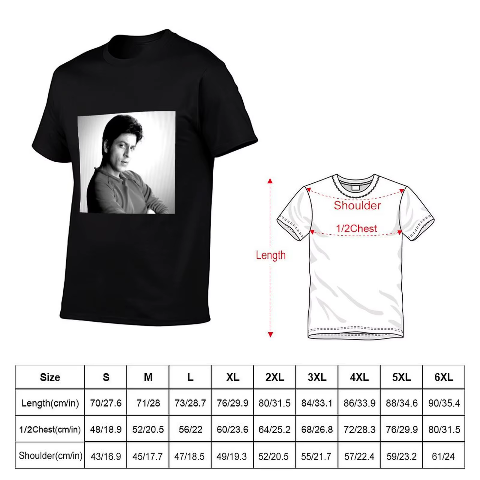 T-shirt Shah Rukh Khan pour homme
