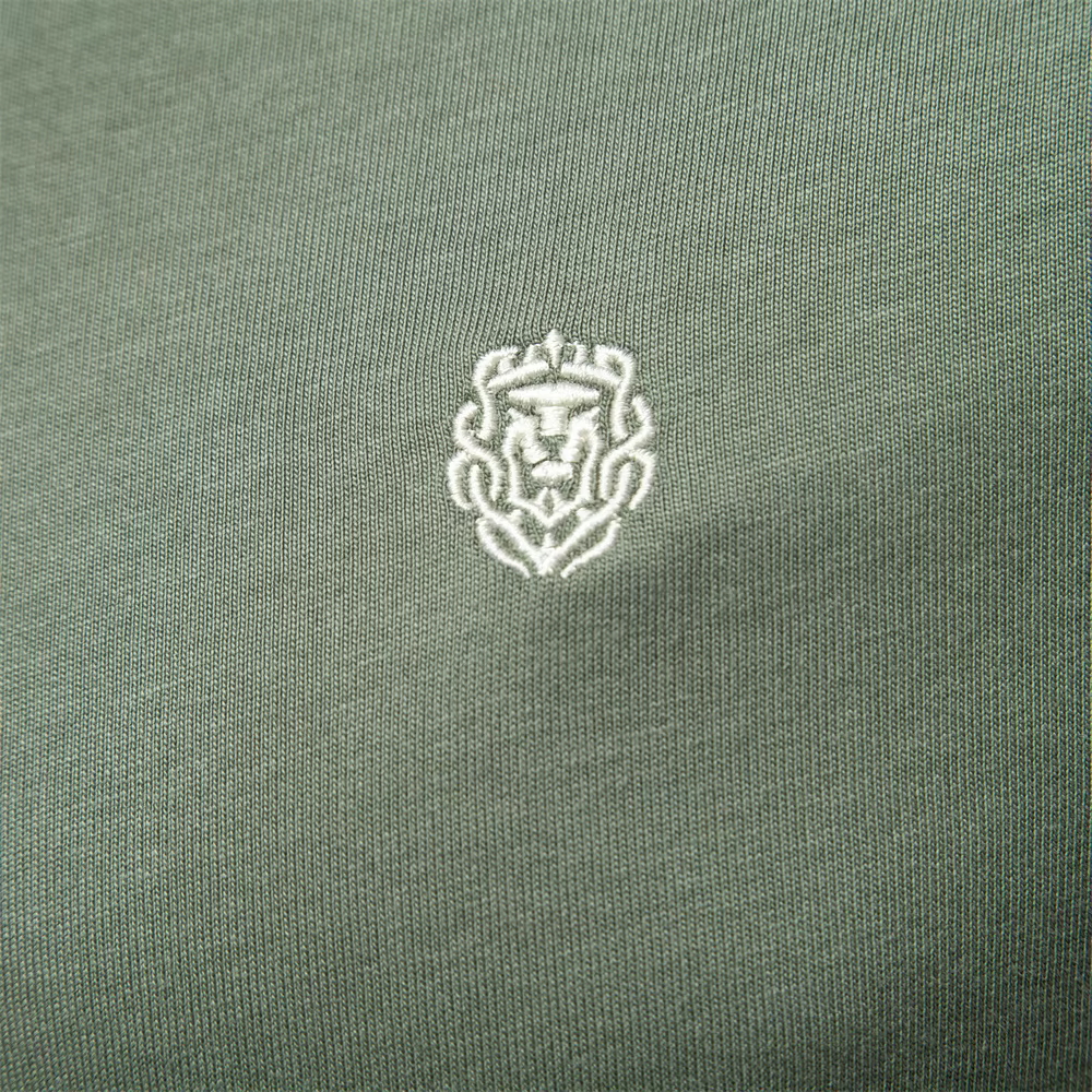 AIOPESON 100% coton broderie hommes polos couleur unie à manches courtes
