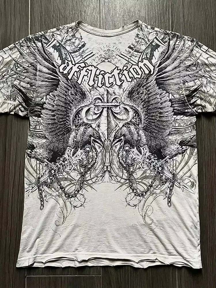T-shirt surdimensionné pour homme Affliction années 2000