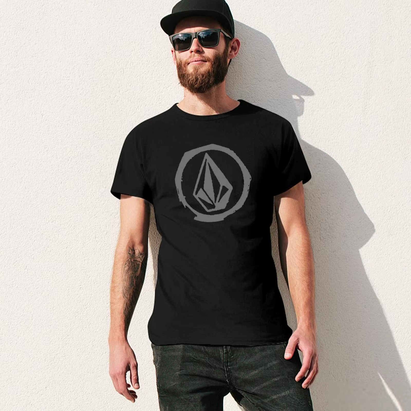 T-shirt graphique avec logo Silver Diamond pour hommes