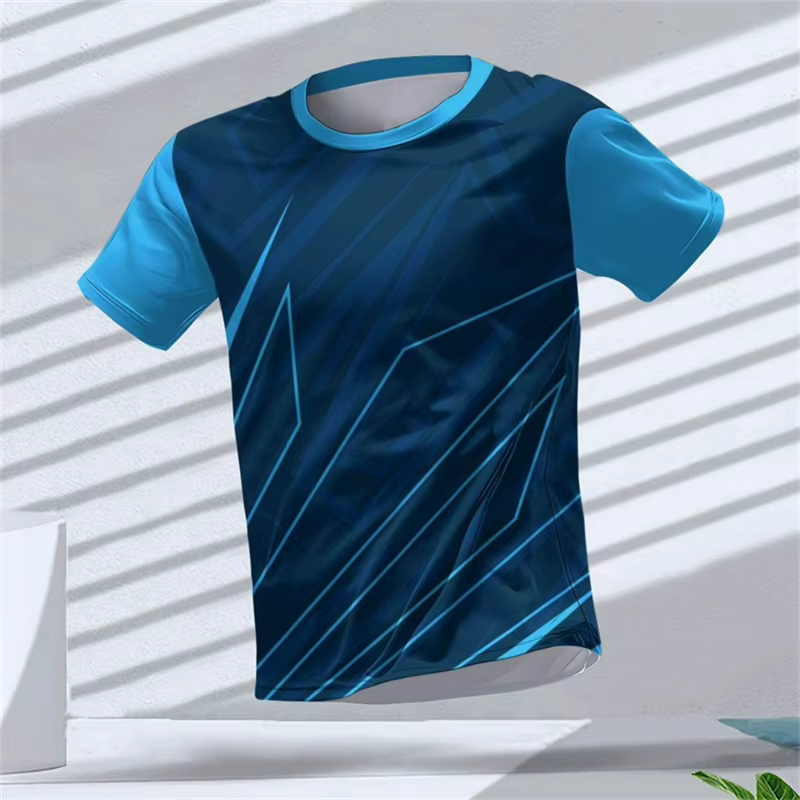 T-shirts de sport à motif géométrique Simple pour hommes