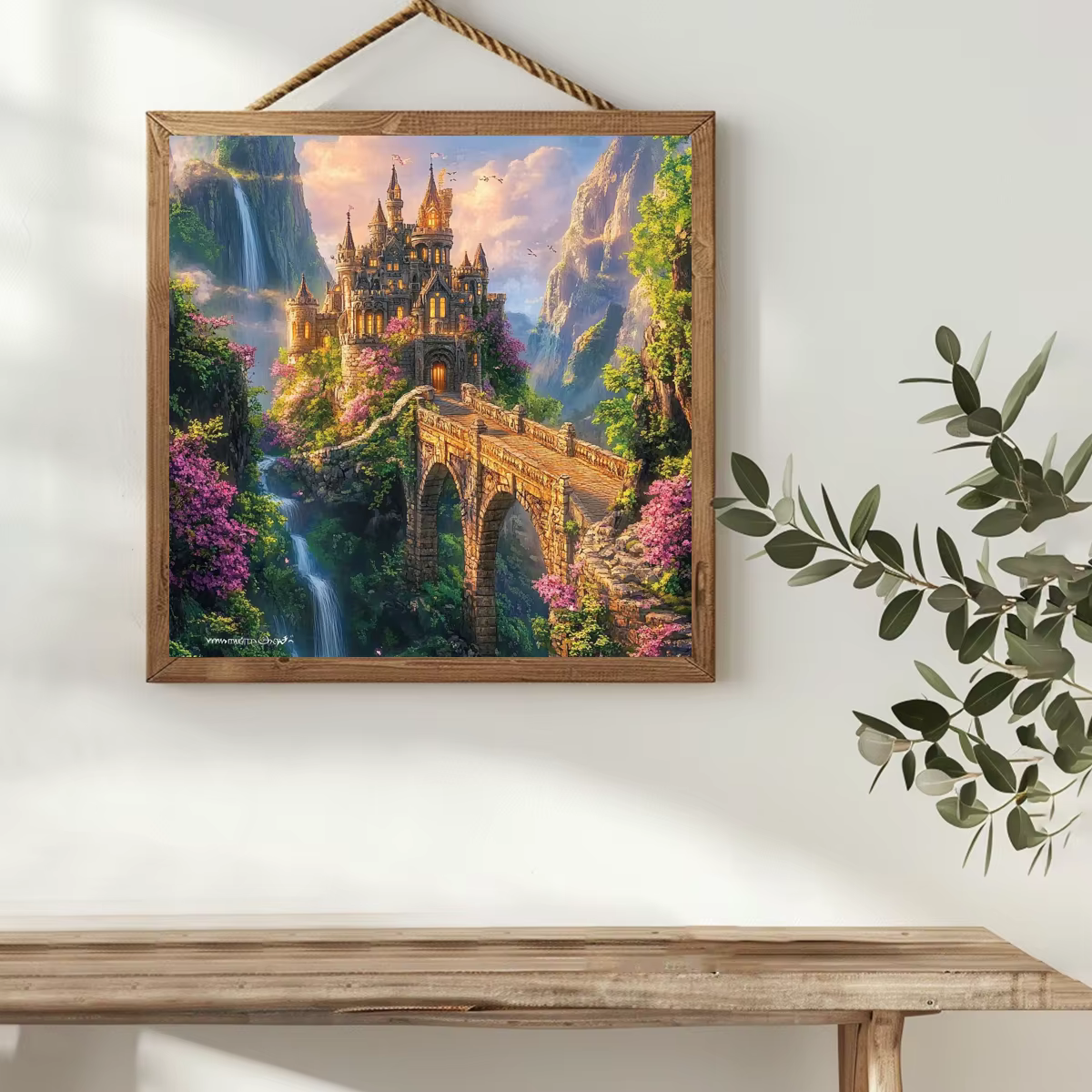 Kit de broderie au point de croix « Le Château dans les Montagnes »