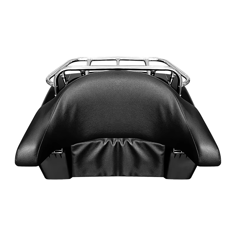 Top Case Moto ABS 48L, Boîte Arrière pour Scooter Électrique avec Porte-Bagages, Peut Contenir Deux Casques Intégraux, Dossier Souple