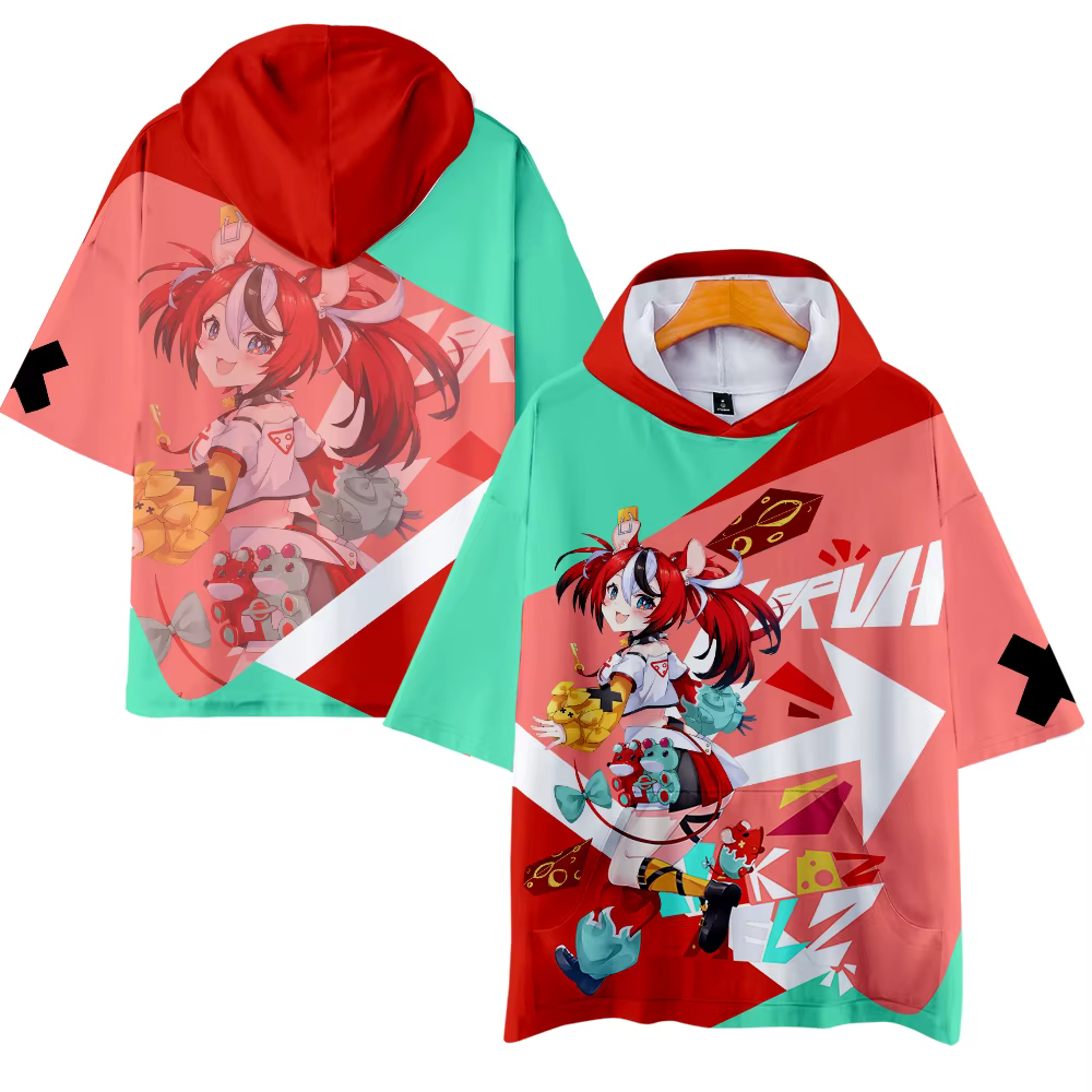 VTuber-T-shirt à capuche Hakos Baelz pour hommes et femmes