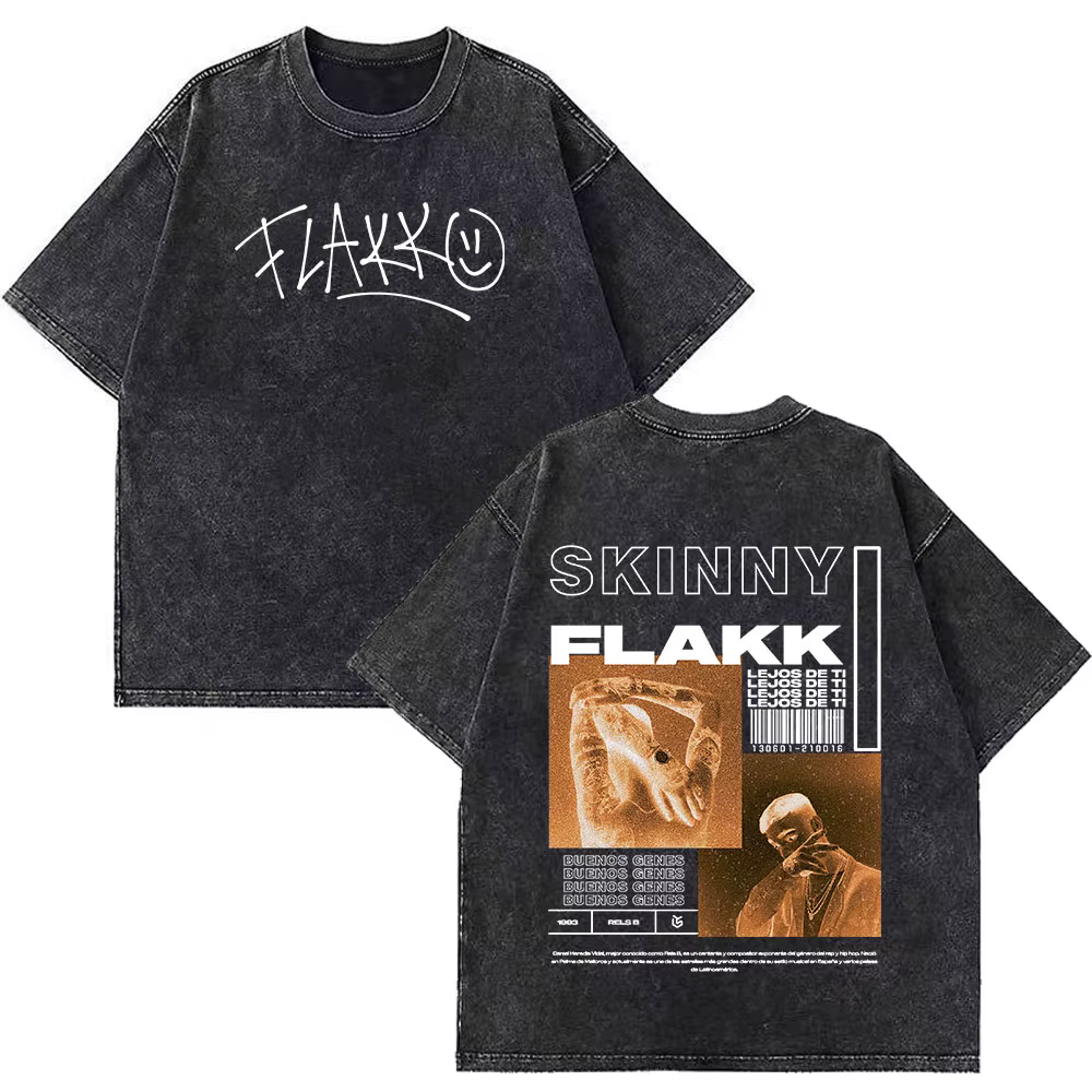 Rappeur RELS B Skinny Flakk A New Star Album Merch T-shirt hommes femmes mode Hip Hop T-shirts coton surdimensionné lavé