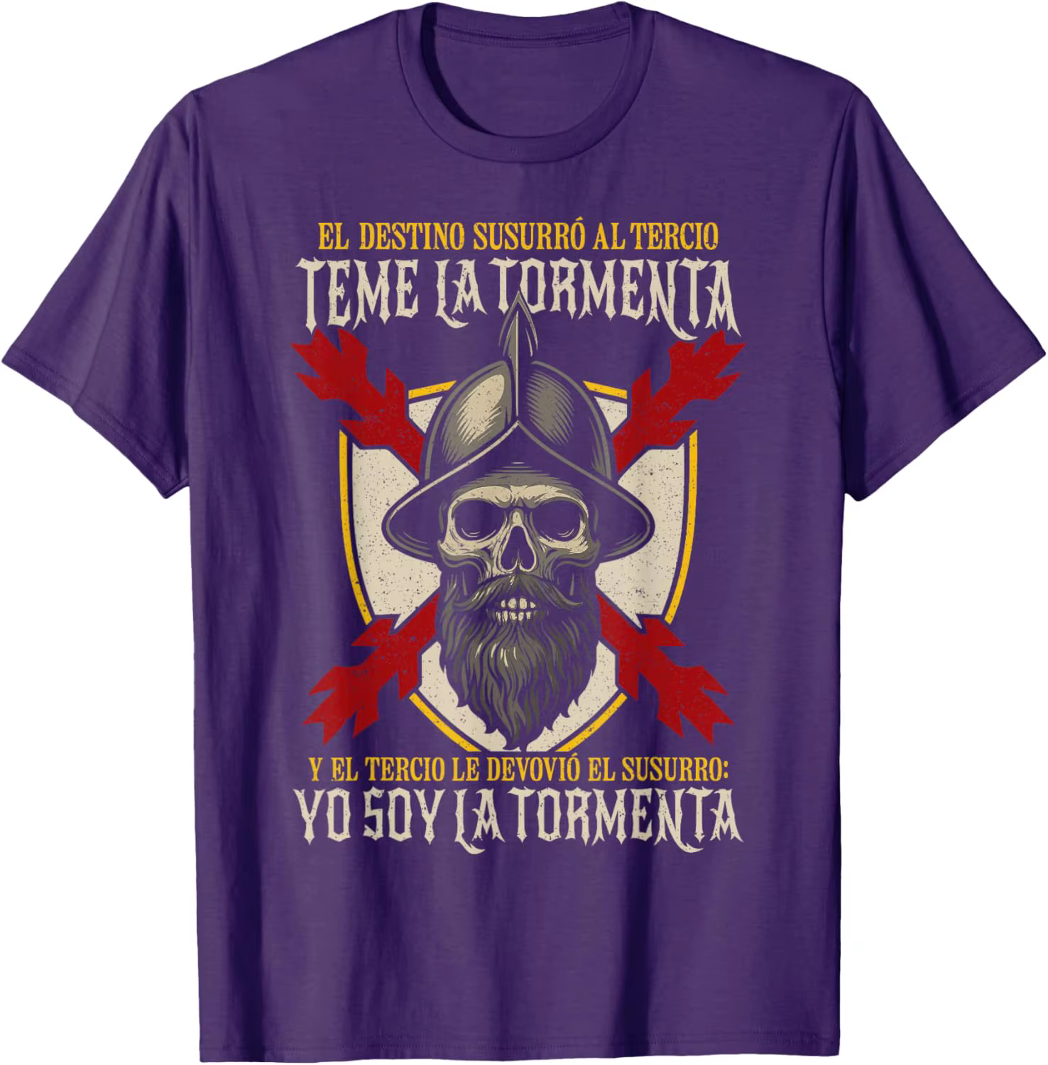 T-shirt décontracté à manches courtes 100 % coton Teme La Tormenta Tercio Español Don Blas De Lezo Infantería