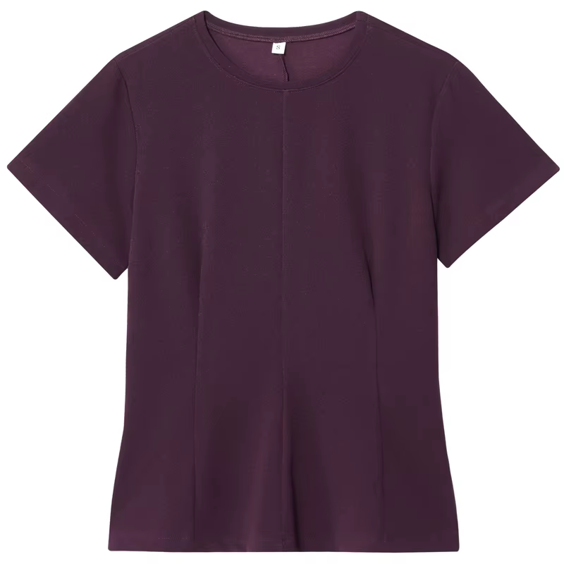 HXAO t-shirt femme jaune violet haut femmes été 2025 décontracté hauts à manches courtes col rond coupe ajustée