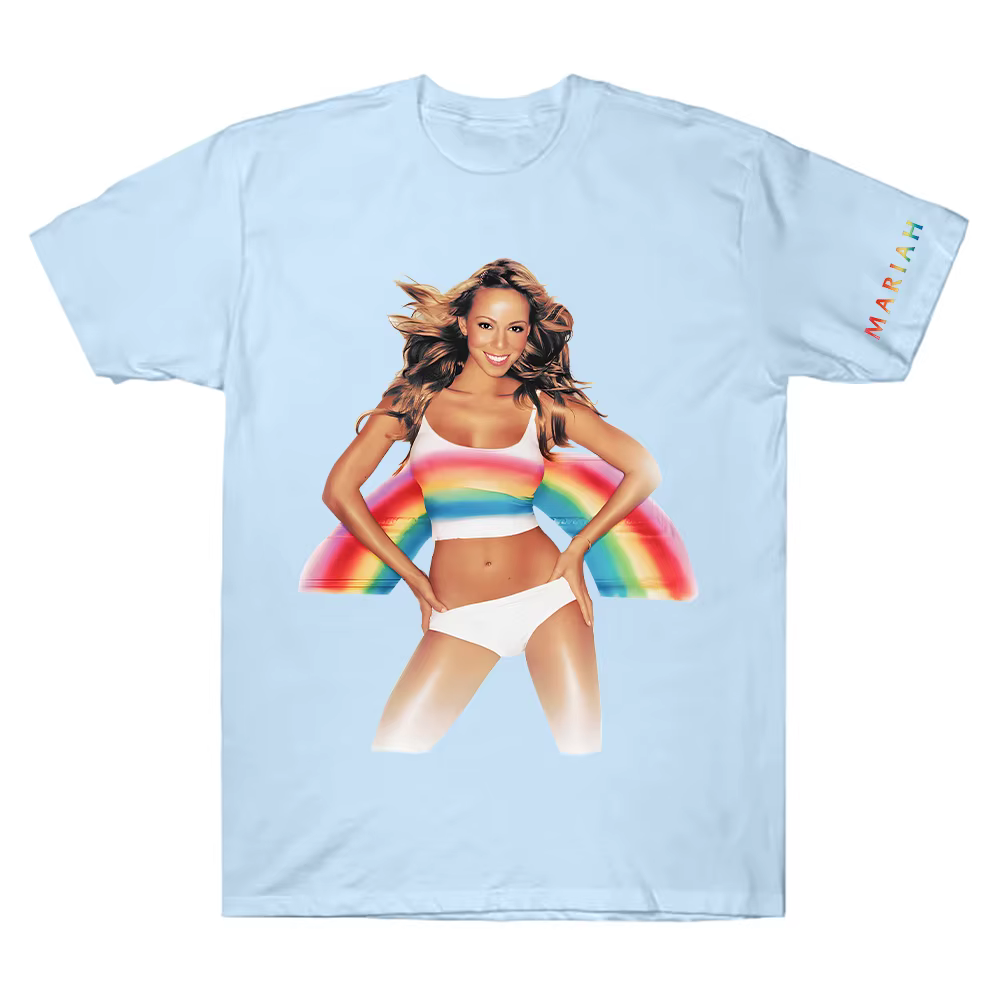 Mariah Carey Merch T-Shirt arc-en-ciel pour hommes femmes t-shirts en coton créatifs col rond à manches courtes