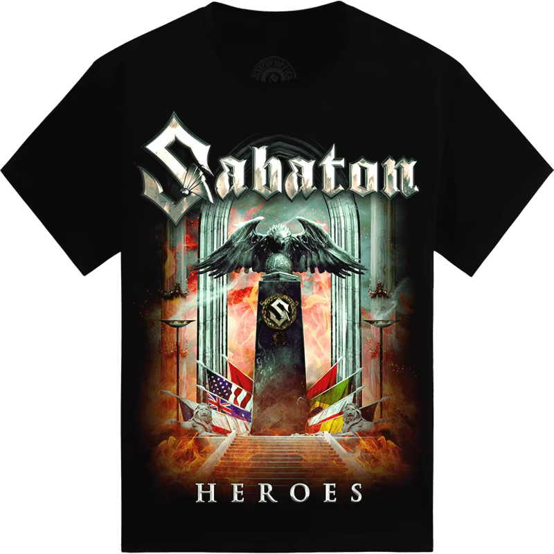 Sabaton suisse classique bande imprimer femmes hommes à manches courtes attaque des morts