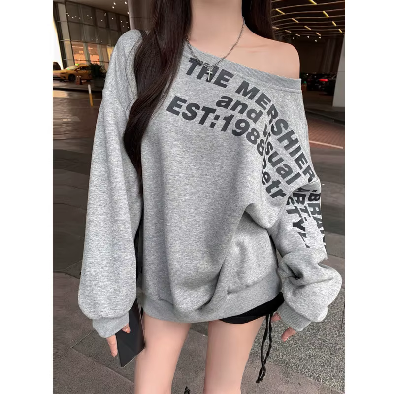 T-shirt surdimensionné à manches longues pour femmes