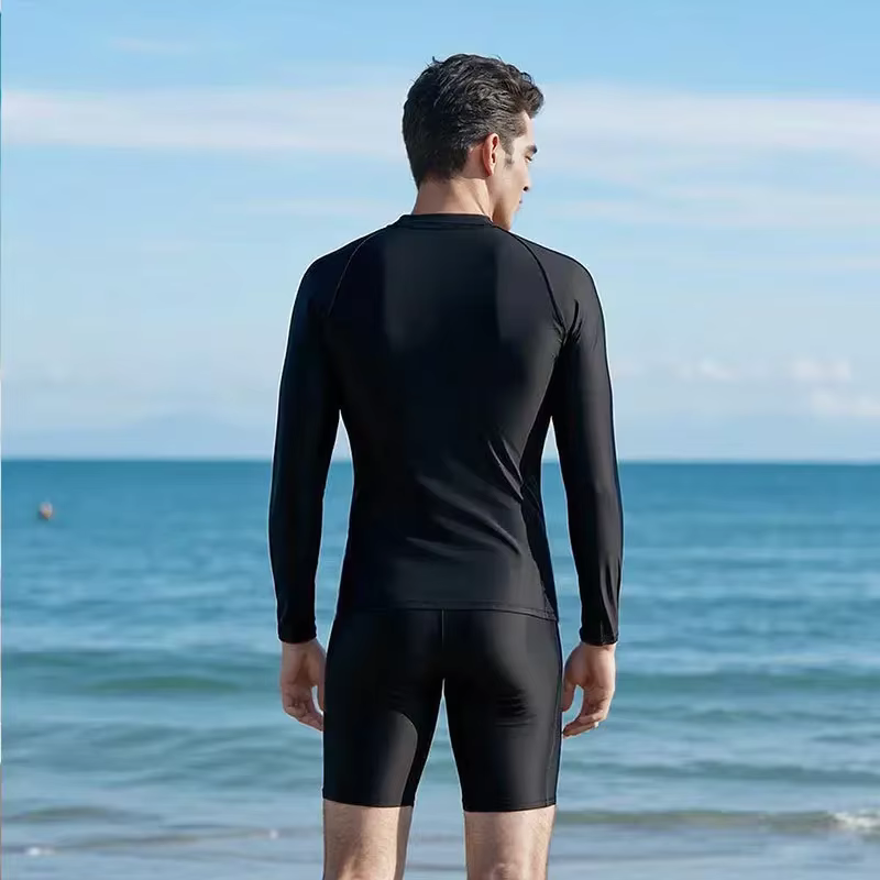 Maillot de bain thermique à manches longues pour hommes