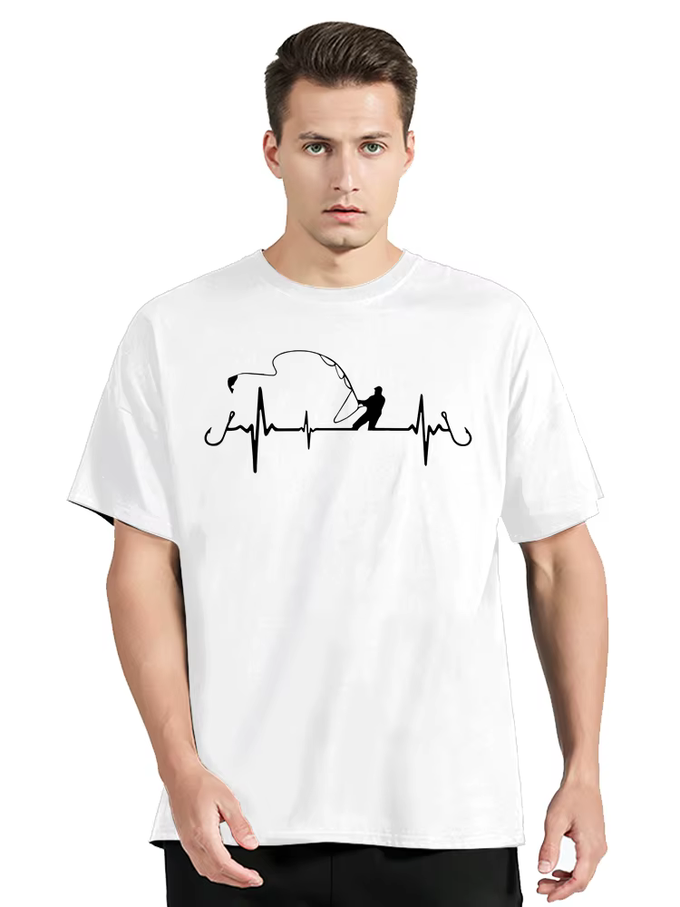 T-shirt graphique vintage Heartbeat pour hommes