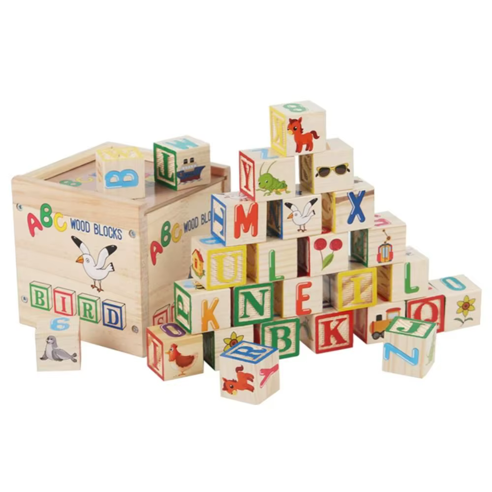 Blocs de construction en bois pour apprentissage Cognitif