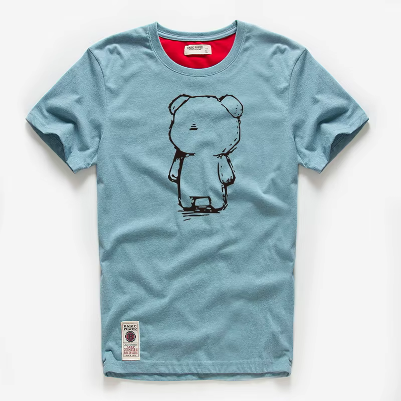 T-shirt à col rond en coton pour hommes