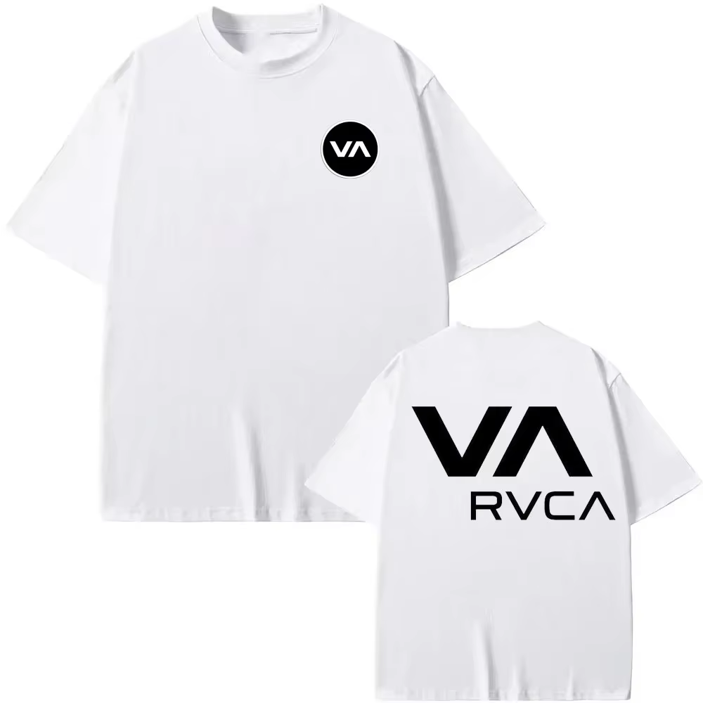 T-shirt RVCA noir en coton pour l'été