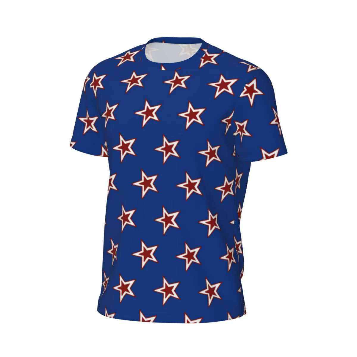 T-shirt graphique à manches courtes imprimé étoiles pour hommes