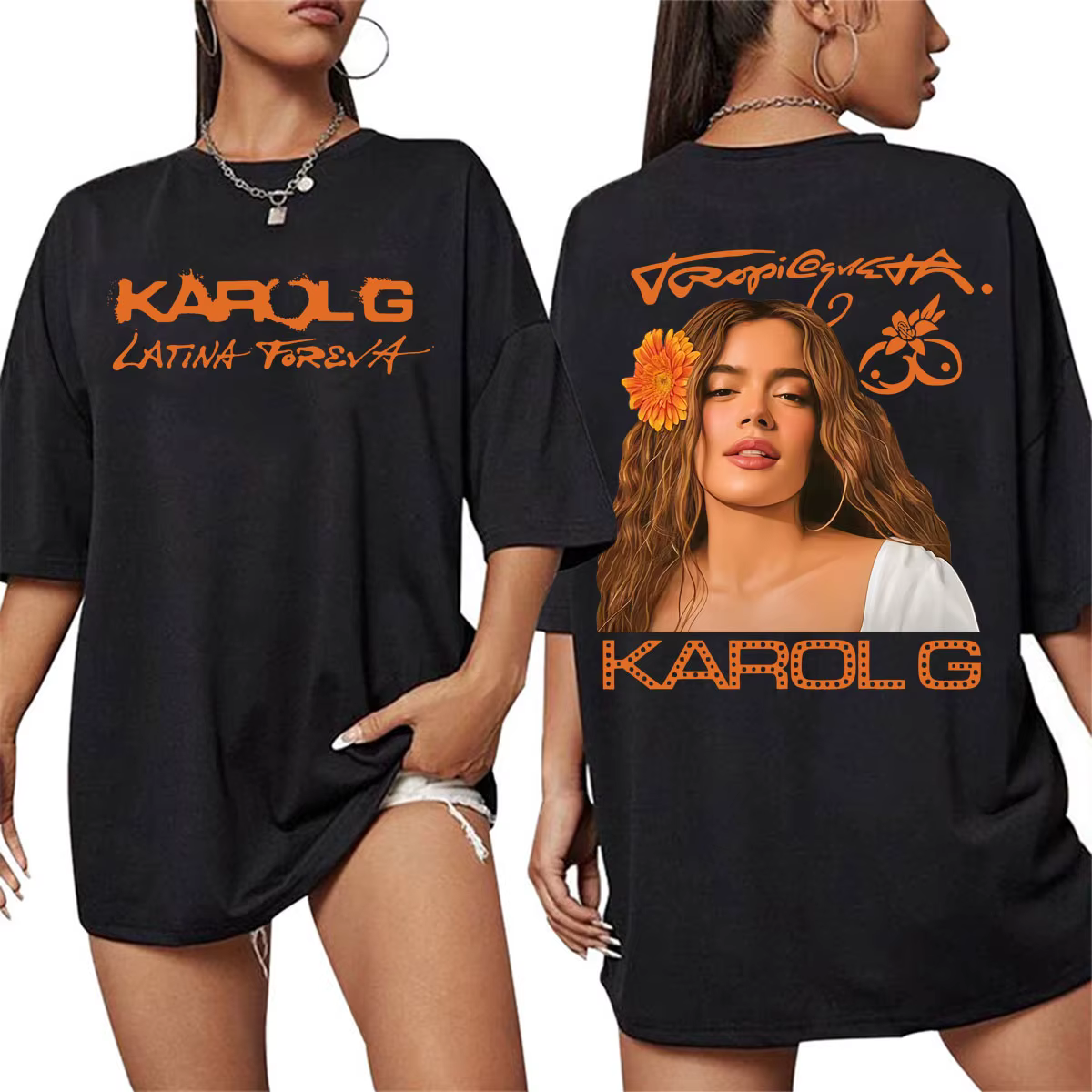 T-shirt de la tournée d'album Tropicoqueta 2026 de la chanteuse Karol G