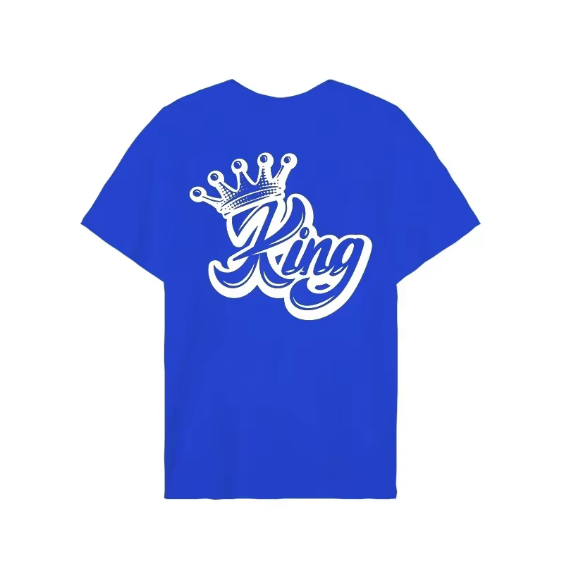 Roi reine couronne imprimer amoureux Couples T-shirt Harajuku femmes
